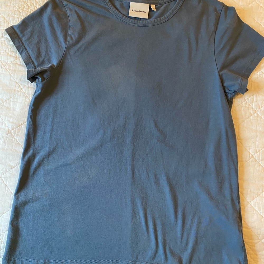RicherPoorer Cotton Women’s Tee, Blue, M
